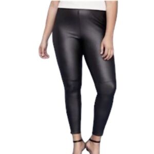 Lane Bryant Faux Leather Leggings 22 Pull On Vegan Leather Fall